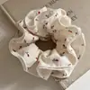 Elástico de Cabelo Floral Fresco Estilo Coreano para Mulheres, Nova Corda de Cabelo Artesanal Multicamadas de Alto Padrão, Acessório de Cabelo Versátil e Elegante