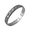 Pulseira tailandesa de prata Black Lotus Heart Sutra Buddha print para homens e mulheres abre Nanwu Amitabha Buddha Sutra para pulseira mãe