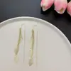 Pendientes de Borla Exquisitos con Hojas Huecas Estilo Coreano Moda Temperamento Estilo de Celebridad Personalidad Atmosférico Sentido de Alto Nivel Explosivo Línea de Oreja