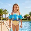 Novo colete salva-vidas de braço de desenho animado de verão para nadar na piscina, aprender a nadar, braçadeiras flutuantes infláveis espessadas para crianças e pais