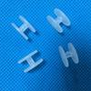 Hebilla transparente en forma de I/hebilla de doble cabeza/hebilla de una pieza/remache de plástico PP 12*3*4