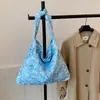 Bolso de mano con lentejuelas dulces de nicho transfronterizo para mujer, estilo coreano, color dopamina, para ir al trabajo, gran capacidad, de un solo hombro, para llevar debajo del brazo