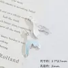 Colgante de Aleación con Tachuelas de Diamante en Forma de Cola de Pez Gradiente Brillante Soñador de Colores Accesorios DIY para Pulseras y Pendientes de Cuentas
