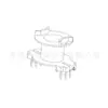 Transformador RM10 Esqueleto RM11 Esqueleto de Baquelita Esqueleto de Alta Frecuencia Bobina Vertical 6+6 Pines 1001