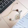 Pulseira de relógio com contas na cor café com leite, relógio de quartzo simples e artístico estilo ins, versátil e de nicho retrô para estudantes e mulheres