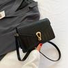 Bolso de hombro de otoño 2023, nuevo, de color liso, con estampado de cocodrilo, bolso de moda para mujer, bolso de mensajero de estilo coreano, bolso cuadrado pequeño para mujer