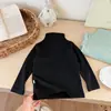 Roupas Infantis Outono Inverno Meninas Camada Base Térmica Lã Fleece Quente Gola Meia Alta Top Bebê Cor Sólida Roupa Íntima Camiseta Manga Longa Comércio Exterior