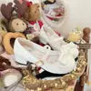 Zapatos de Cuero de Tacón Grueso Retro 2025, Nuevos Zapatos Mary Jane que Aumentan la Altura, Versátil Lolita Estilizado Estilo Británico Punta Redonda