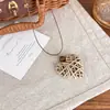 Collar Tejido Estilo Bohemio Étnico Corazón de Amor Luna para Mujer, Diseño Largo Vintage con Colgante Único