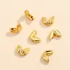 Banhado a Cobre Ouro 18K Duplo Furo Contas de Trigo Cor Dourada 14K Conservação de Cor Artesanal DIY Acessórios para Pulseira Colar de Contas
