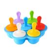 Caja de silicona de siete orificios para suplementos alimenticios Molde de silicona sellado para paletas heladas para niños Suministro directo de fábrica de moldes para helados para niños