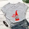 Nueva Camiseta Linda de Gnomo para el Día de San Valentín para Sitios Web Independientes, Camiseta de Cuello Redondo de Comercio Exterior para Exportación Europea y Americana