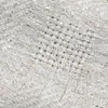 Tela de moda con etiquetas, Personalizable, Serie Jacquard de Algodón y Lino Rayado Geométrico Azul Simple, Cortinas Estilo Bauhaus