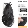 Peruca Rabo de Cavalo Curto Cacheado Flor de Pera para Mulheres, Rabo de Cavalo Baixo Fofo, Cabelo Sintético Natural, Peruca Rabo de Cavalo Alto de Cabelo Longo com Tranças