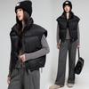 2026 Nuevo Chaleco de Algodón Holgado Estilo Coreano con Pedrería para Mujer, Chaleco Chaqueta Corto Versátil de Cuello Alto para Otoño e Invierno