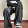 Pantalones Casuales Blancos Retro Americanos para Hombre Otoño/Invierno Calle Alta Pierna Recta Holgados Pantalones Deportivos ins Moda Simple Pantalones Largos