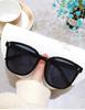 Óculos de Sol Novo Estilo da Moda Masculino e Feminino Óculos de Sol Femininos de Alto Nível Pequenos Três Pontos Preto Moda Street Shooting Tiktok Óculos Estilo Igual