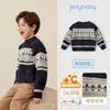 [Infrarrojo Lejano Antibacteriano] Suéter para Niño Otoño/Invierno Elegante Top para Bebé Niño Nuevo Suéter de Punto Rojo para Niños
