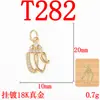 Colar Brincos Pingente Letra Minúscula DIY Diamante Microcravejado Ouro 18K Preservação de Cor Popular Transfronteiriço Joias Pingente de Cobre Puro