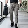 Calças Cargo Stretch Finas de Verão Calças de Treino Respiráveis para Exterior Multi-Bolsos Resistentes ao Desgaste Estilo Militar