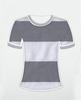 Playera de hombre de punto liso de algodón slub 32s rayón tejido de punto playera a rayas tejido de algodón slub