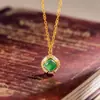 Fonte de Arte Prateada S925 Prata Pura Luxo Leve Francês Estilo Europeu e Americano Pingente Personalizado Colar Clássico Gargantilha Vintage Transfronteiriço