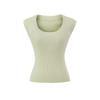 Estilo Pura Pasión Sexy Tejido Ligeramente Transparente Manga Corta Verano Nuevo para Mujer Cuello Redondo Grande Aspecto Adelgazante Cintura Camiseta Corta
