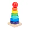 Instrumento Musical Infantil de Oito Tons Enfiando Relógio de Anel Conjunto de Quatro Peças Placa em Forma de Coluna Minhoca Torcida Brinquedos Educativos para Bebês Atacado