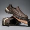 Sapatos Loafer Casuais de Couro Estilo Europeu Novos de Tamanho Grande para Homens, Sapatos Preguiçosos de Couro Slip-On Versáteis Atacado