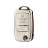 Para Volkswagen Langyi Santana Polo Sagitar Viejo Estuche Plateado de TPU para Llave de Coche