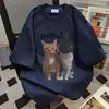 Camiseta Hip-Hop de Calle Verano 2025 Diseño para Mujer Nicho Estampado de Letras Casual Holgada Oversize Mangas Cortas