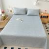 Sábana de algodón cepillado de una sola pieza, sábana gruesa de algodón puro para dormitorio de estudiantes, individual, doble, funda de almohada, juego de cama de tres piezas