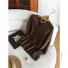 Ropa Única / [Cuello en V / Cuello Redondo / Cárdigan] ¡Enorme! Tejido cepillado de cachemira + lana + seda de 28 hilos