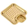 Plato para Salsa Filtrador de Aceite Estilo Coreano, Plato Dividido de Acero Inoxidable para Salsas, Plato para Barbacoa, Barbacoa de Olla Caliente, Plato Dorado para Salsa, Salsa para Dipear