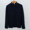 Camisa polo cálida de terciopelo genuino de alta gama para hombre, nueva estilo old money de punto para otoño e invierno, cuello camisero, polo de manga larga para hombre