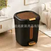 Papelera de Estilo Lujo Ligero con Tapa, Gran Capacidad, Adecuada para Almacenamiento de Residuos en Sala de Estar, Dormitorio, Cocina, Baño y Tocador
