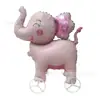 Balão de folha de alumínio com rodas para puxar, em formato de animal, brilhante, para feiras noturnas, barracas de rua, brinquedos infantis, atacado, produtos quentes de venda transfronteiriça