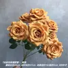 Tecido de lã 7 cabeças buquê de rosa diamante flor de simulação flor rosa flor de casamento material de flor flor de mão decoração de casa flor artificial