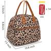 Nova Bolsa de Almoço Portátil Europeia e Americana de Folha de Alumínio Espessada com Estampa de Leopardo Bolsa de Piquenique Multifuncional Bolsa Térmica de Gelo Portátil