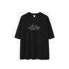 Jie Zhan Roupa Masculina Camiseta Estampada com Espuma para Motocicleta Nova Primavera e Verão 2025 Streetwear Americano Pesada 265g Casual Manga Curta