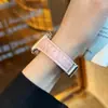 Adecuado para Apple Iwatchs11 Patrón de Cocodrilo Cintura Delgada Doble Cara Piel Genuina Hebilla Magnética S109 Correa de Reloj Se3 Modelo de Mujer