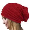Chapéu pulôver popular da Amazon com pregas e aba chapéu de lã para esqui outono e inverno feminino chapéu de malha outdoor europeu e americano