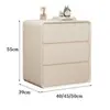 Mesa de cabeceira de madeira maciça estilo creme, armário organizador para maquiagem, mesa de cabeceira ultranarrow, criado-mudo para quarto, armário organizador para espaços pequenos