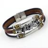 Joyería de estilo étnico comercio electrónico transfronterizo suministro serie Dragón Chino con cuentas retro pulsera de cuero multicapa pulsera