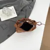 Bolsa de Ombro Única com Design de Nicho Estilo Francês para Mulheres, Tendência em 2026, Bolsa Transversal Versátil Elegante com Laço Plissado