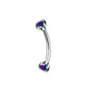 Joias de Piercing Europeias e Americanas de Aço Inoxidável Transfronteiriças Zircônia Redonda Stud para Sobrancelha Barra Curva Argola para Sobrancelha Piercing Corporal
