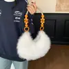 Bolsa de Pelúcia Feminina para Comércio Exterior Transfronteiriço Nova de Inverno Bolsa de Mão Moda Bolsa de Ombro Grande Capacidade Bolsa de Embreagem para o Dia a Dia