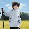 Chaqueta cortavientos para niños, unisex, nuevo estilo 2026, con forro polar desmontable tres en uno, impermeable y engrosada