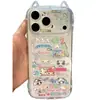 Capa Fofa com Ilustração de Gato de Orelhas e Cintura Fina para Celular Apple 17promax Novo iPhone15plus