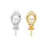 Accesorios DIY 925 Media Plata Soporte Adhesivo para Perlas Colgante de Moda Variado Soporte para Colgantes Soporte para Collares Cadena de Cristal Colgante Vacío Aguja